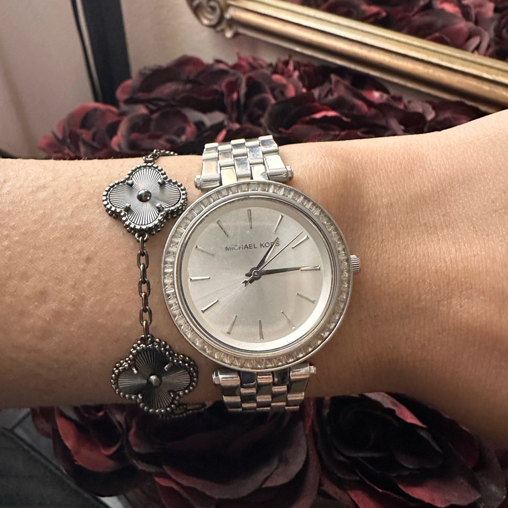 Michael Kors Silver Women's Watch with Crystal Accents